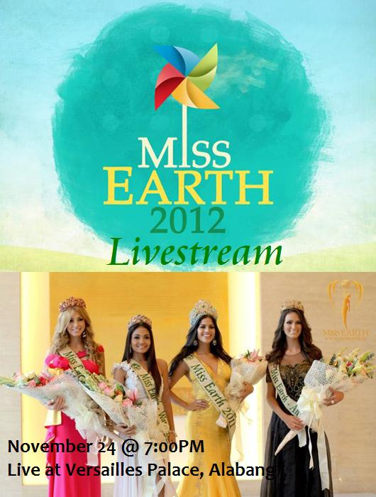 Watch Miss Earth 2012 Live Streaming Online