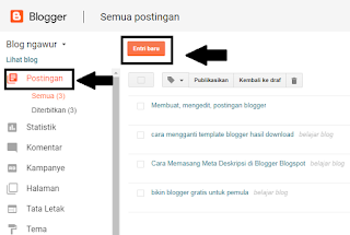 Membuat, mengedit, postingan blogger