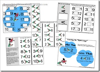 Kindergarten Worksheets - Crocodile Greater Than Less Than