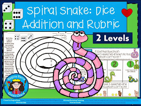 https://www.teacherspayteachers.com/Product/A-Snake-Dice-Addition-and-RubricDifferentiated-Instruction-1863807