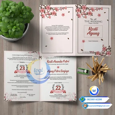 Download Template Desain Undangan Pernikahan Custome Elegan Cdr