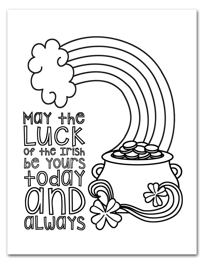 Free Saint Patrick's Day Coloring Printouts 10