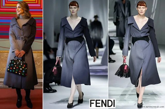 Queen Rania wore FENDI Coat Fendi Spring/Summer 2021 Collection