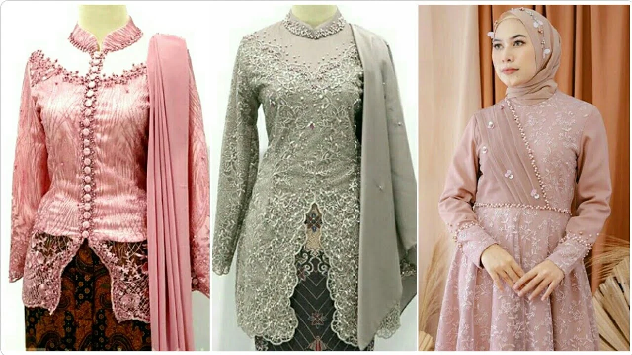 Model Baju Gamis Brokat Modern Kebaya Modern Terbaru Pesta Pernikahan Populer 2020 2021