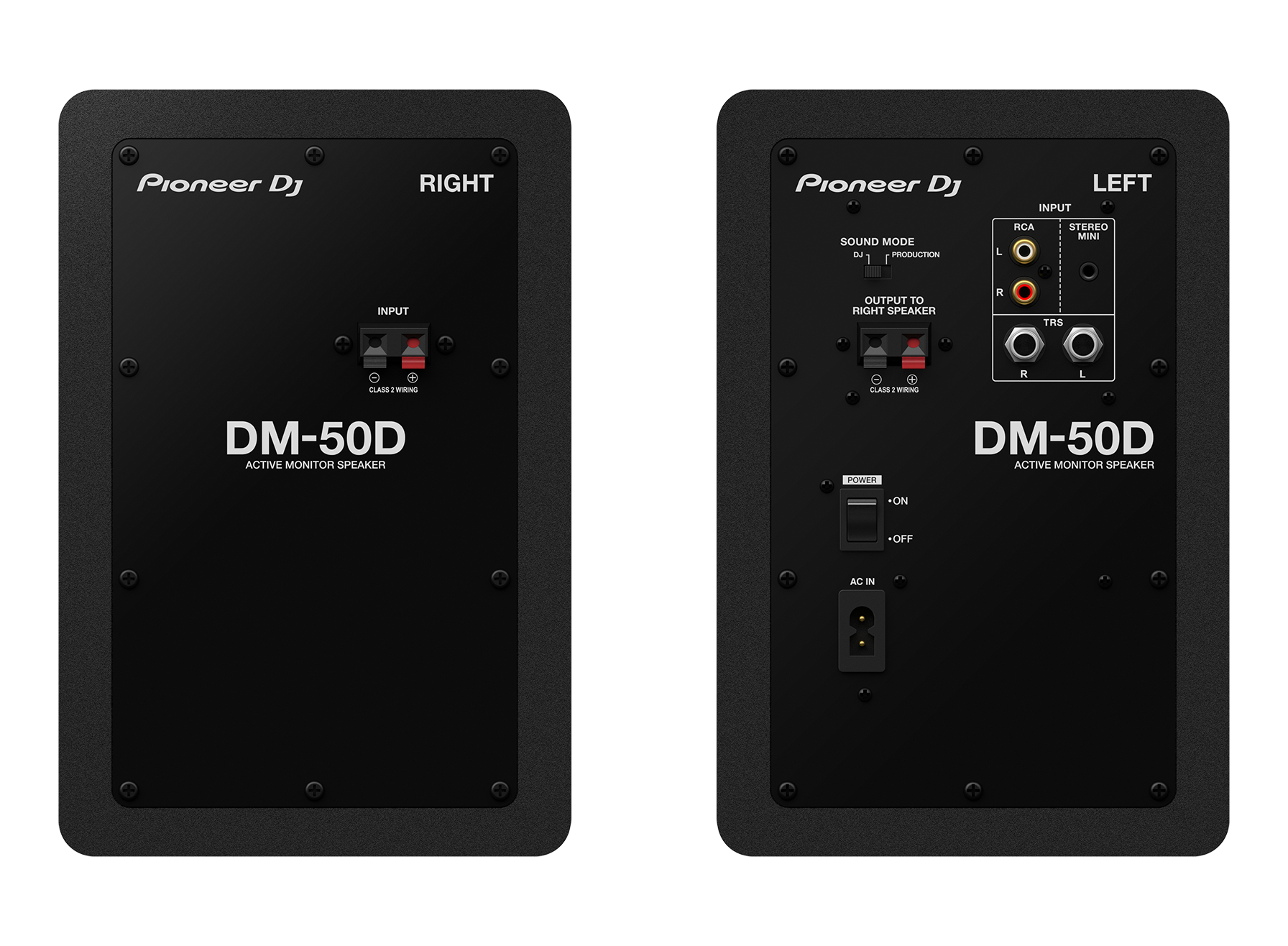 Pioneer Dj DM-50D entradas y conectores