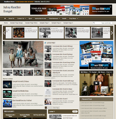 johny kenthir banget magazine blogger template