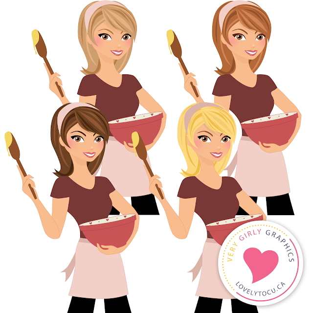 Free woman baker clipart