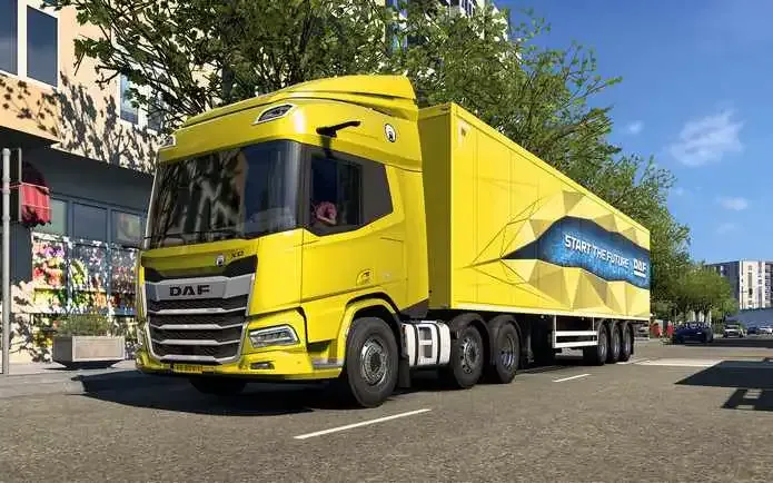 DAF XD com cabine leito teto alto no Euro Truck Simulator 2