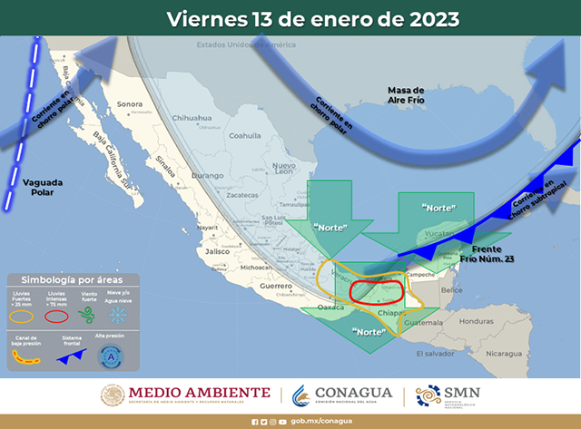 Descenso de la temperatura el viernes y sábado en la Península de Yucatán