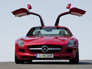 2011 Red Mercedes-Benz SLS AMG US Version Front View