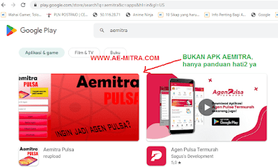 apk aemitra tidak ditemukan di playstore