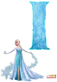 Alfabeto de Elsa de Frozen Haciendo Magia.  Elsa of Frozen Alphabet.