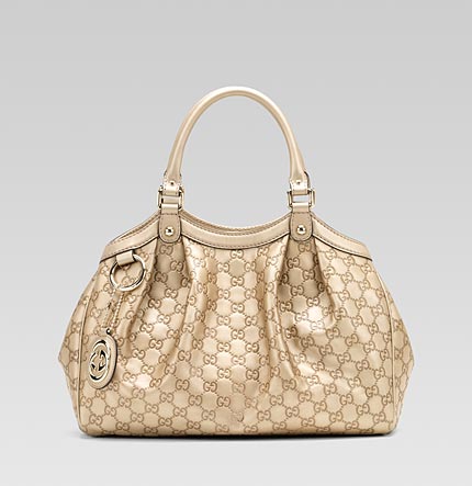 GUCCI SUKEY GUCCISSIMA LEATHER IN CHAMPAGNE