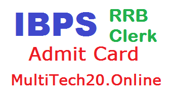 IBPS RRB Office Assistant / Clerk Admit Card 2020