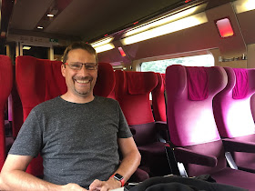 Kaffesoester's husband on the Thalys train to Paris