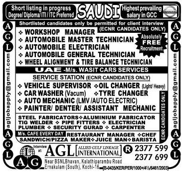 Saudi & UAE Large Jobs - Free Recruitment
