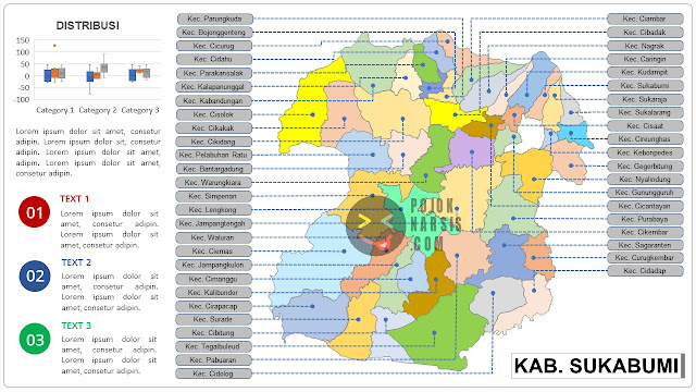 Peta Kabupaten Sukabumi Editable Powerpoint HD