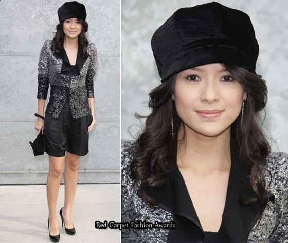 Zhang Ziyi opted for a cute Armani short suit look