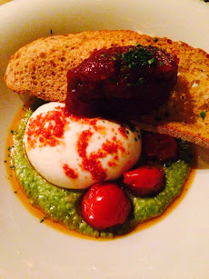 ibiza burrata with pesto sauce