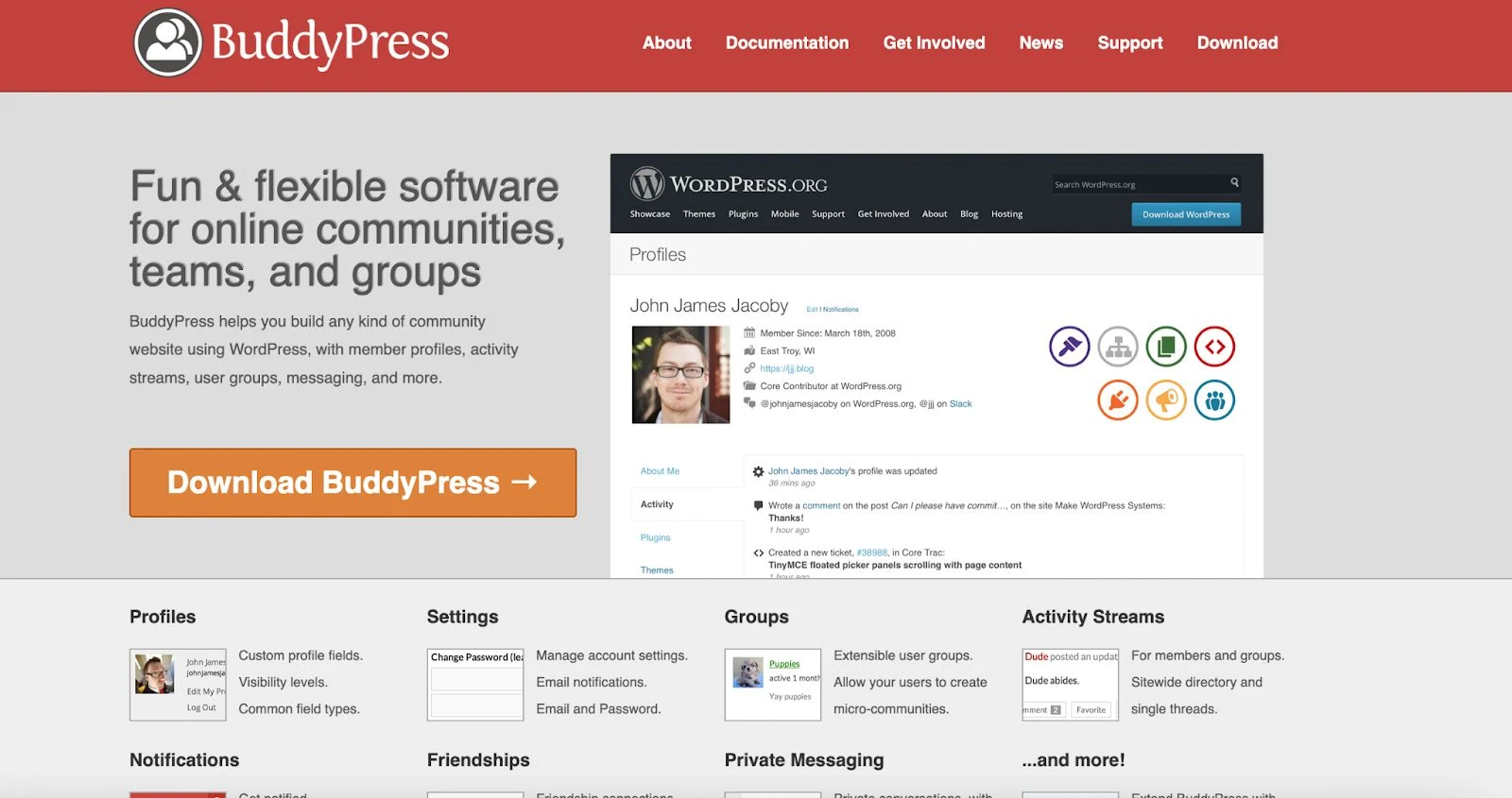 BuddyPress - WordPress Community Plugin