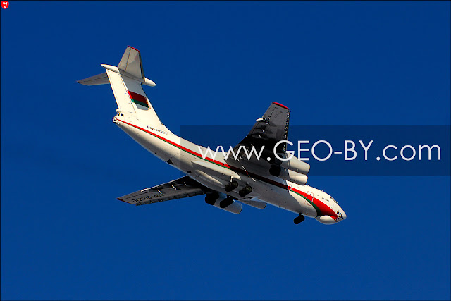 Aircraft spotting in Minsk. Military transport aircraft IL-76