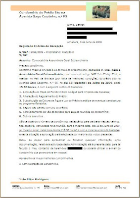 Carta de saida de apartamento