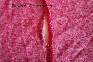 Open seam