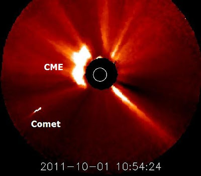 llamarada solar M 1.2, 1 de Octubre 2011