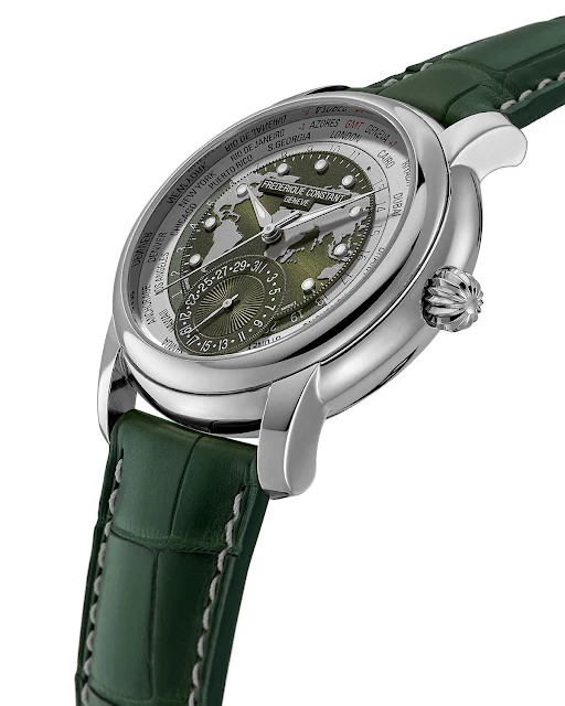 Frederique Constant Classic Worldtimer Manufacture Green