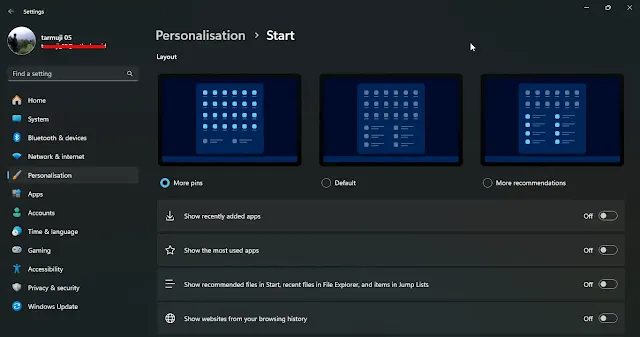 Cara Merubah Layout Menu Start Windows 11