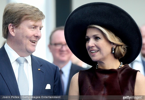 Queen Maxima of The Netherlands  and King Willem-Alexander of The Netherlands at the Draeger Medical GmbH state visit on March 19, 2015 in Luebeck, Germany.