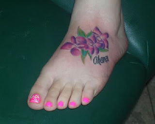 flower foot tattoos