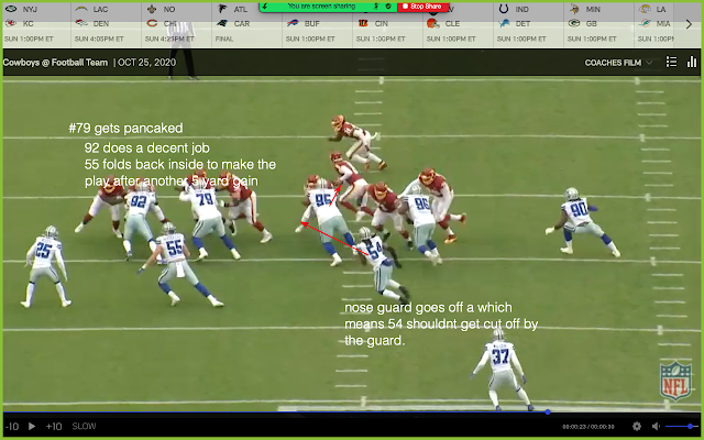 cowboys 1st and 10 run defense