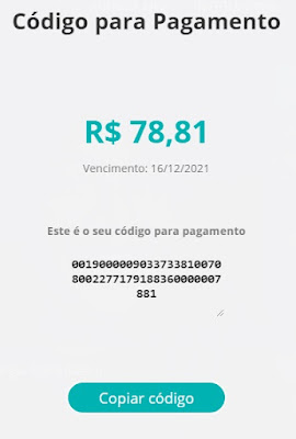 código de barras para o pagamento online da Equatorial 2 via AL
