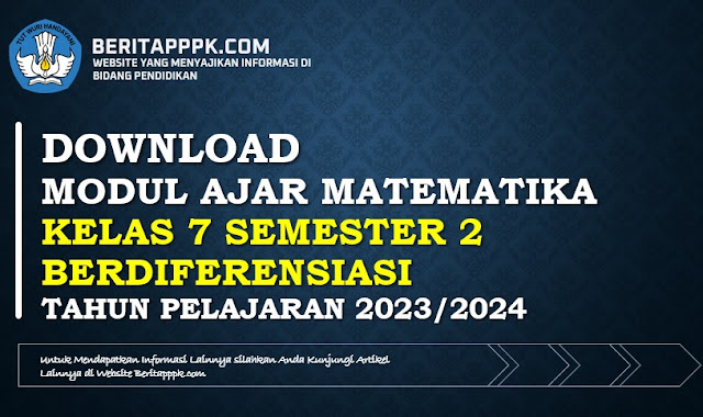 Modul Ajar Matematika Kelas 7 Semester 2 Berdiferensiasi Tapel 2023/2024