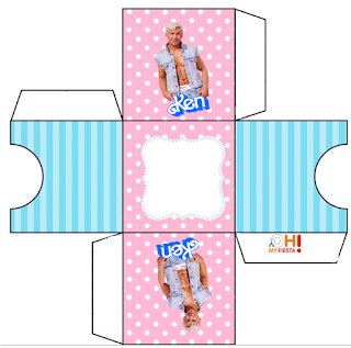 Ken, Barbie the Movie: Free Printable Party Invitations, Cards or Labels.