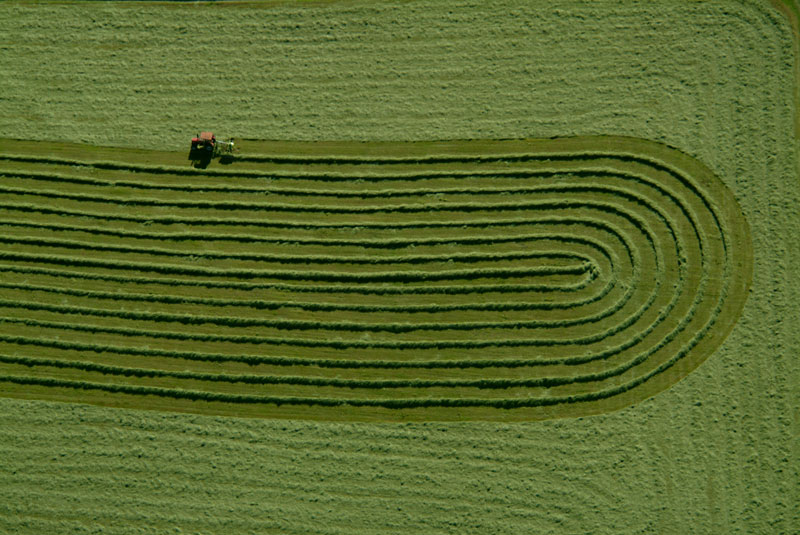 Turning hay over