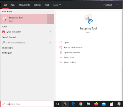 Search Snipping Tool