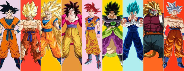 Todas las transformaciones de Goku