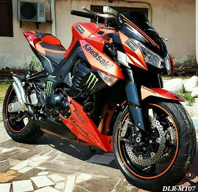 Modifikasi Motor Ninja Z1000 Orange