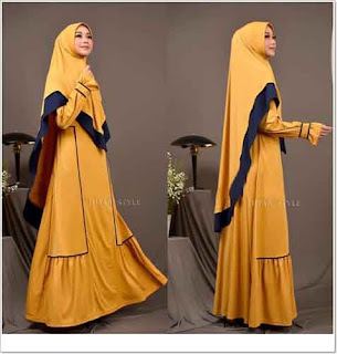 Gamis Polos Modern Derya Syar'i Bahan Wollycrepe