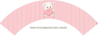 Teddy Bear for Girls Free Printable Wrappers Cupcake. 