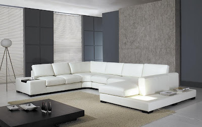 with Modern Leather Sofa