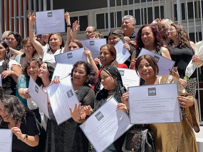 32 Limachinas se certificaron en programa de la UVM  "El Arte de Cuidar"