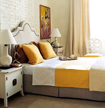 White And Yellow Bedroom
