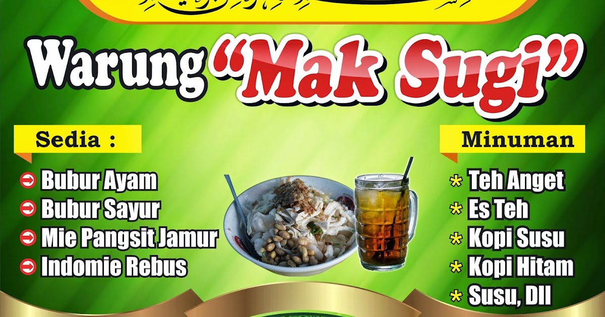 Gambar Desain Banner Warung Makan Cdr - MSO Excel 101