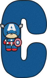 Abecedario del Capitán América Bebé. Captain America Baby Alphabet.
