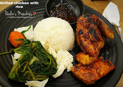 Grilled chicken with rice - Bebek Goreng Pak Ndut