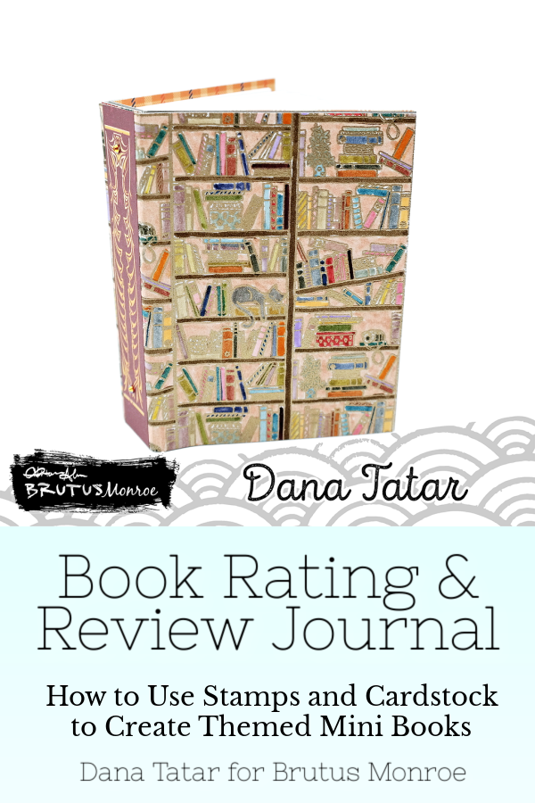 DIY stamped and colored book journal. The perfect way to track and organize your reading progress as well as rate your favorite titles and authors.
