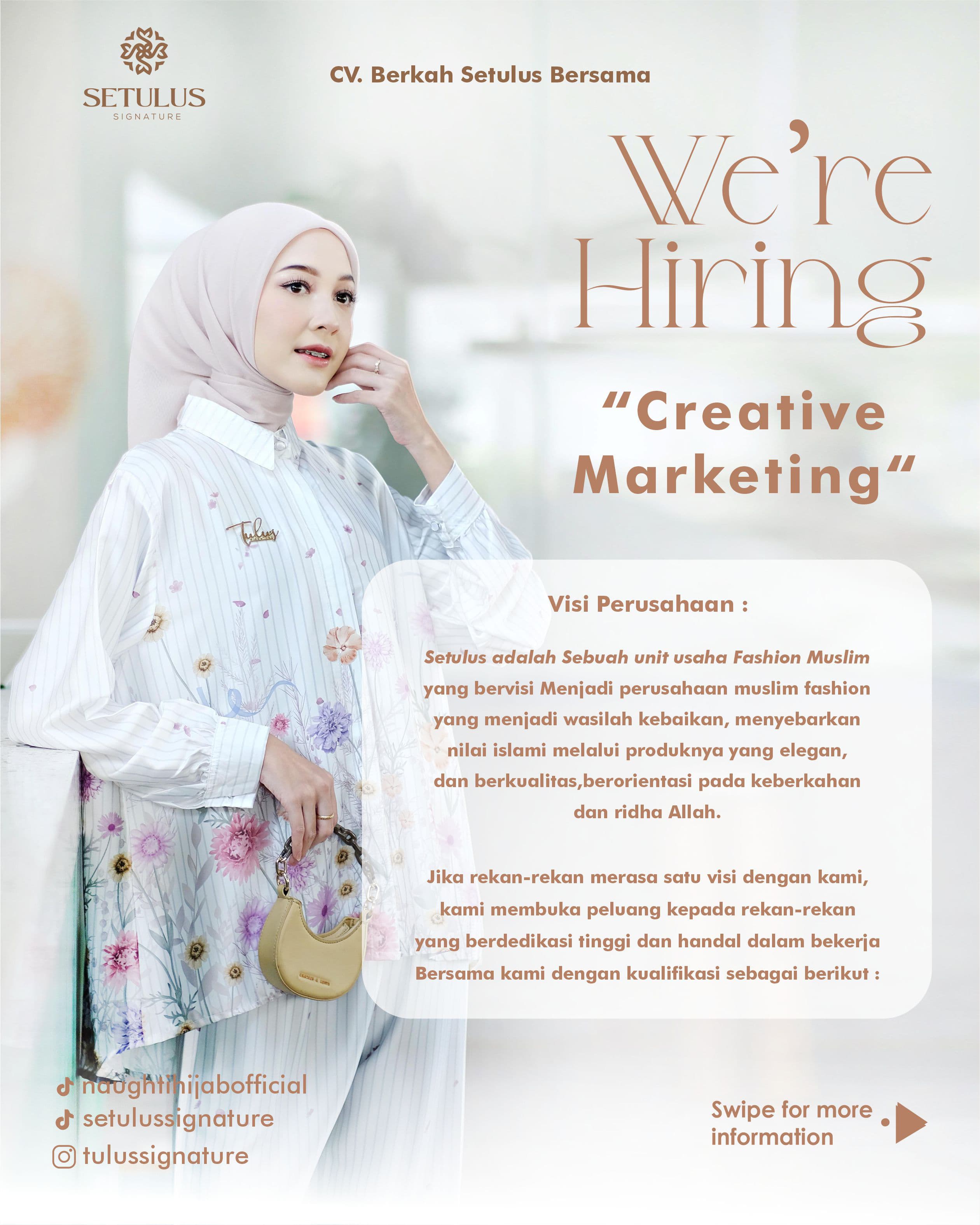Loker CV Berkah Setulus Bersama untuk 1 Posisi di Sukoharjo